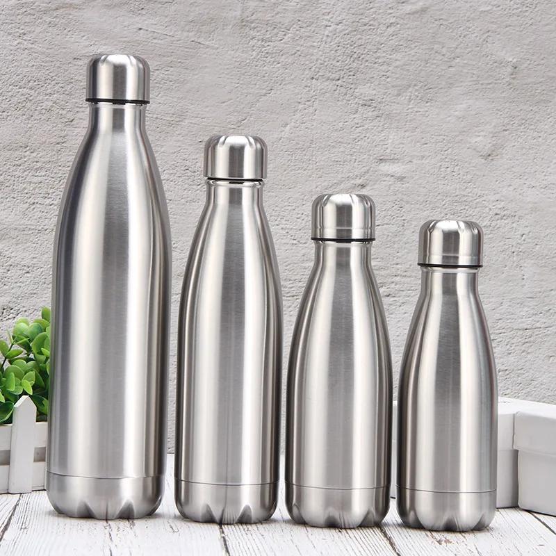 Garrafa de água de aço inoxidável 1 litro itens frete grátis, garrafa de bebida para copos de viagem esportiva, garrafas de água 500 750 1000ml