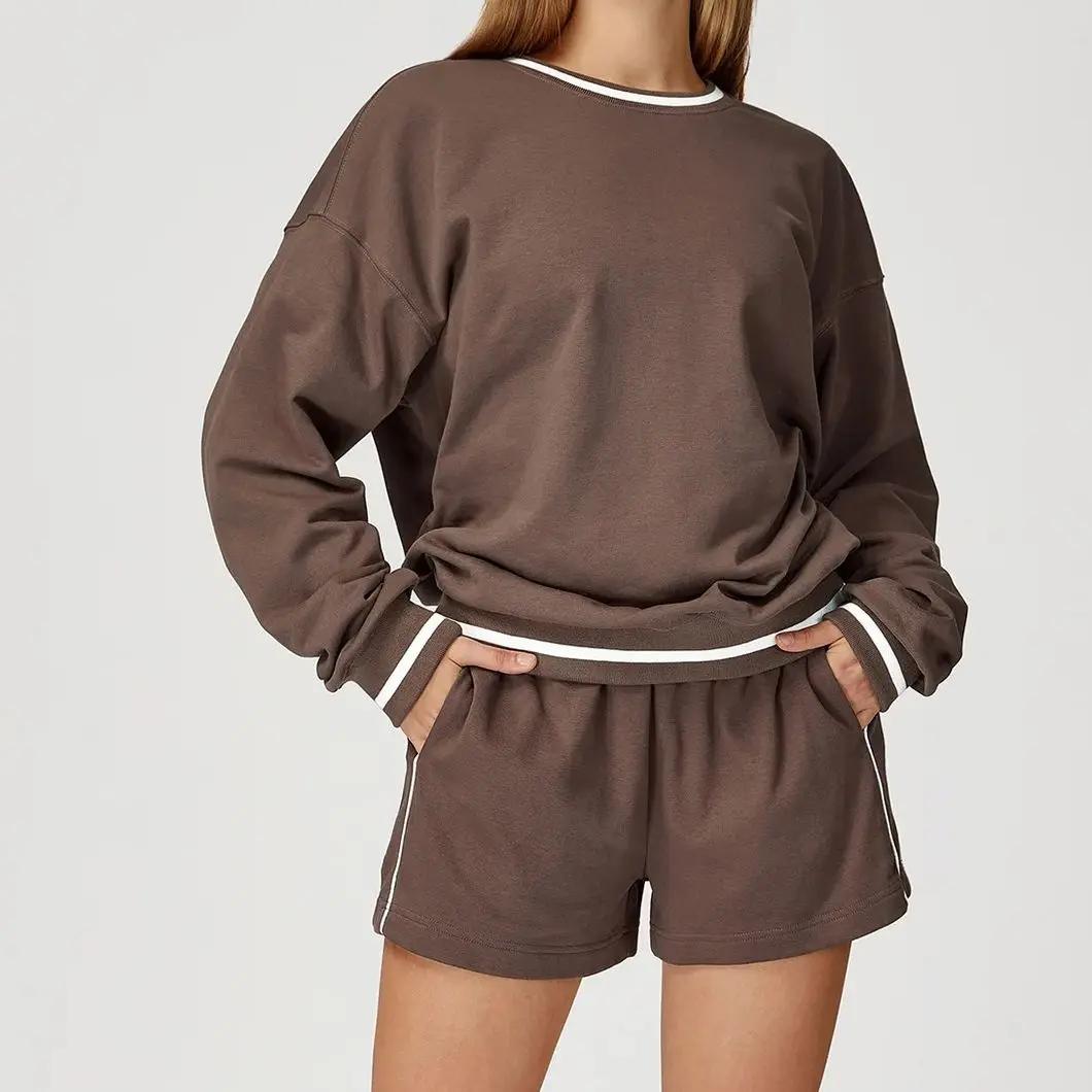 Conjunto de yoga 2 pçs esportes femininos outono e inverno conjunto casual confortável versátil conjunto correndo yoga moda ao ar livre roupas esportivas