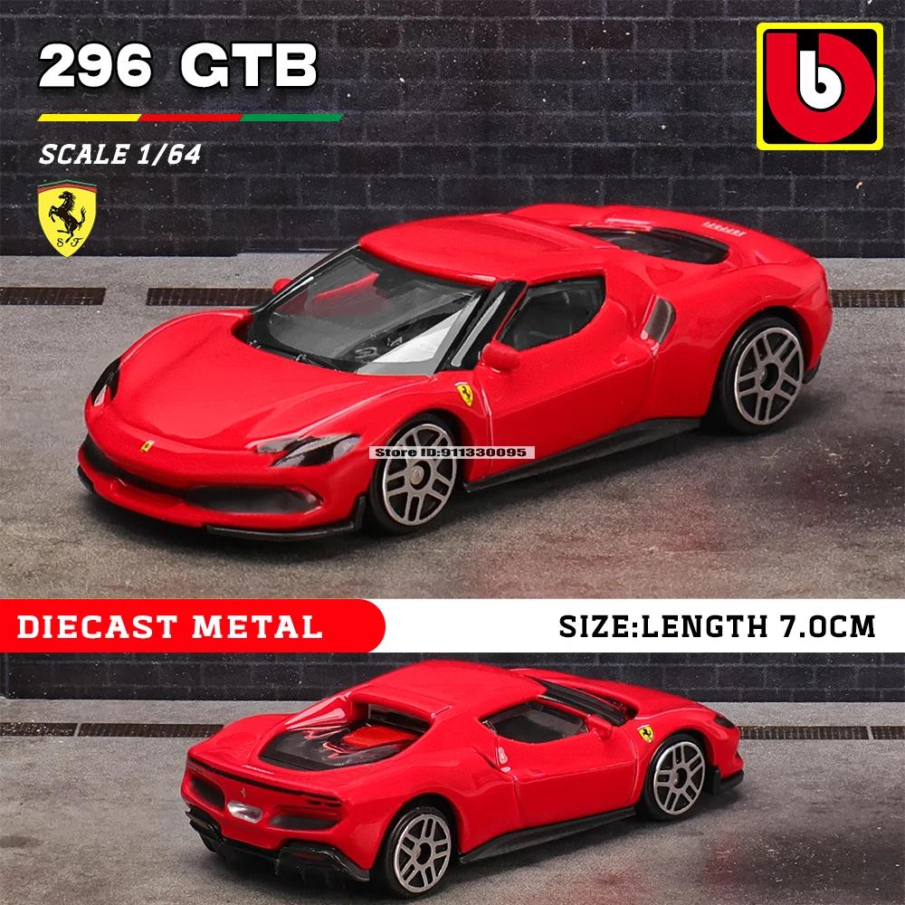 Bburago 1:64 ferrari 488 458 f12 296 gtb f40 f50 liga de luxo carro fundido modelo de brinquedo coleção presente mini modelo de carro