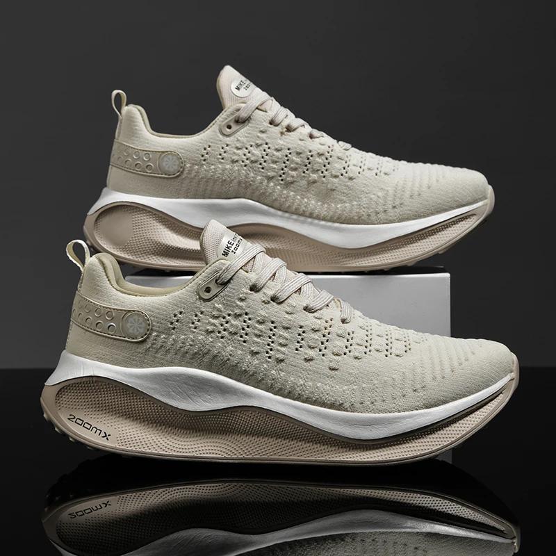 Novos homens tênis de corrida atlético casual esportes sapatos luxo jogging confortável caminhada moda treinador leve respirável