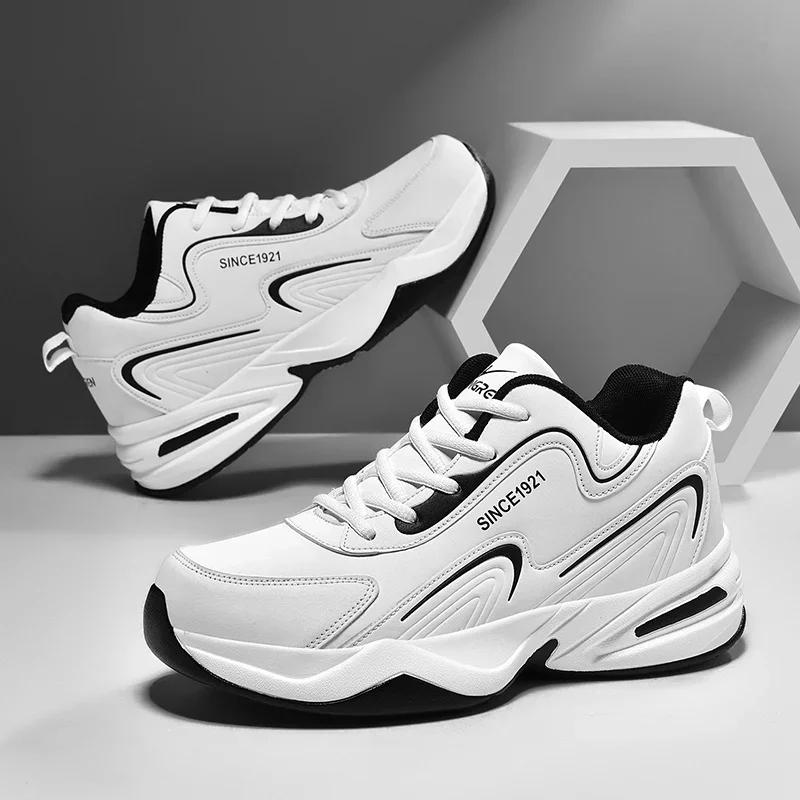 Homens esportes tênis de corrida ao ar livre caminhada macio tênis casuais moda designer tênis de couro à prova dwaterproof água masculino