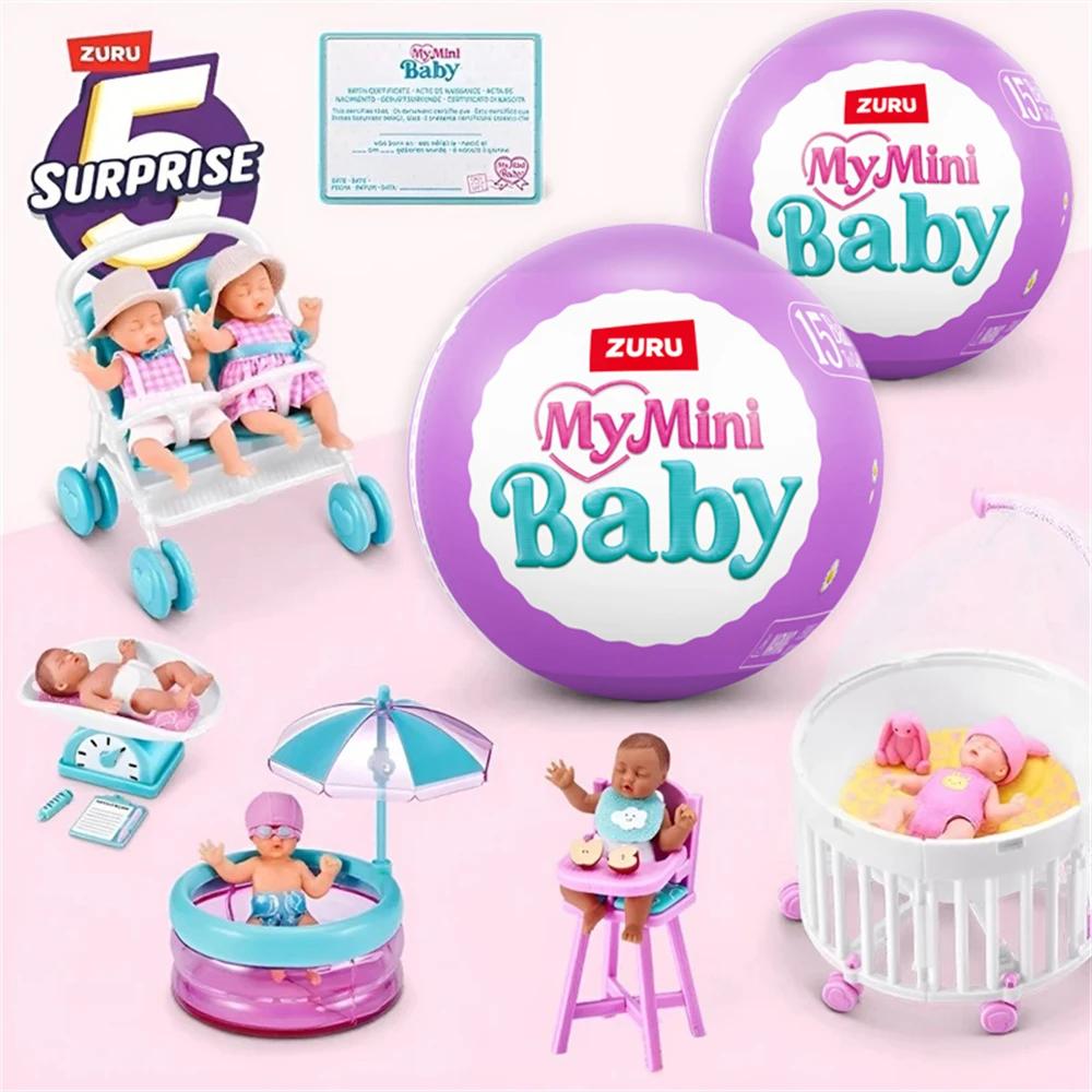 Meu mini bebê surpresa boneca zuru 5 surpresa mini marcas brinquedos bonito presente brinquedos em miniatura mistério caixas cegas brinquedo do bebê