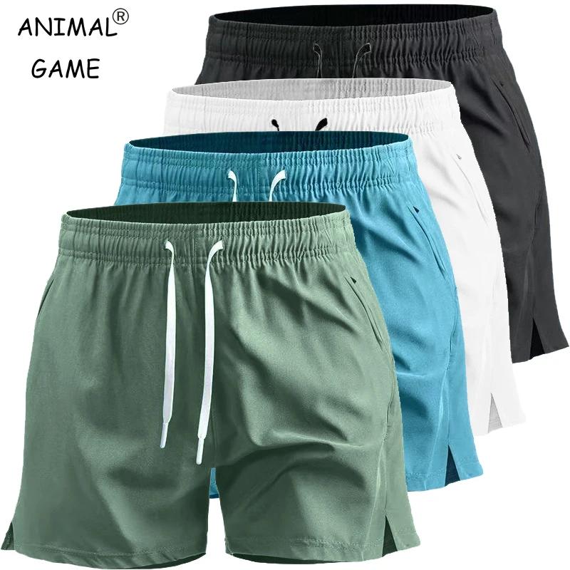 Shorts esportivos masculinos de verão, shorts atléticos de secagem rápida, leves, para corrida, com bolsos, academia, praia