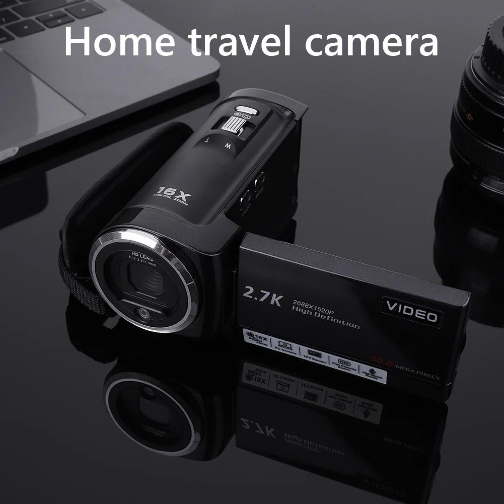 2.7k filmadora 2.8 polegadas tela de rotação de 270 graus câmera de vídeo filmadora gravador de vídeo filmadoras para gravação de viagens ao ar livre