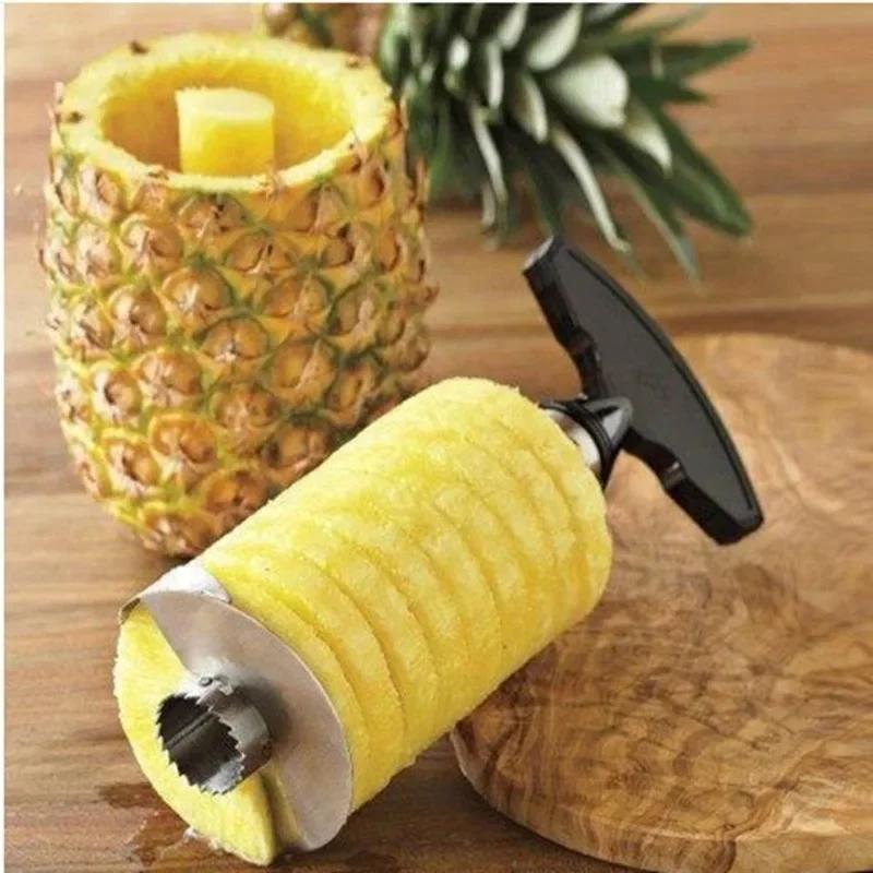 Fatiador de abacaxi descascador cortador faca parer aço inoxidável cozinha ferramentas frutas ferramentas cozinha acessórios cozinha gadgets
