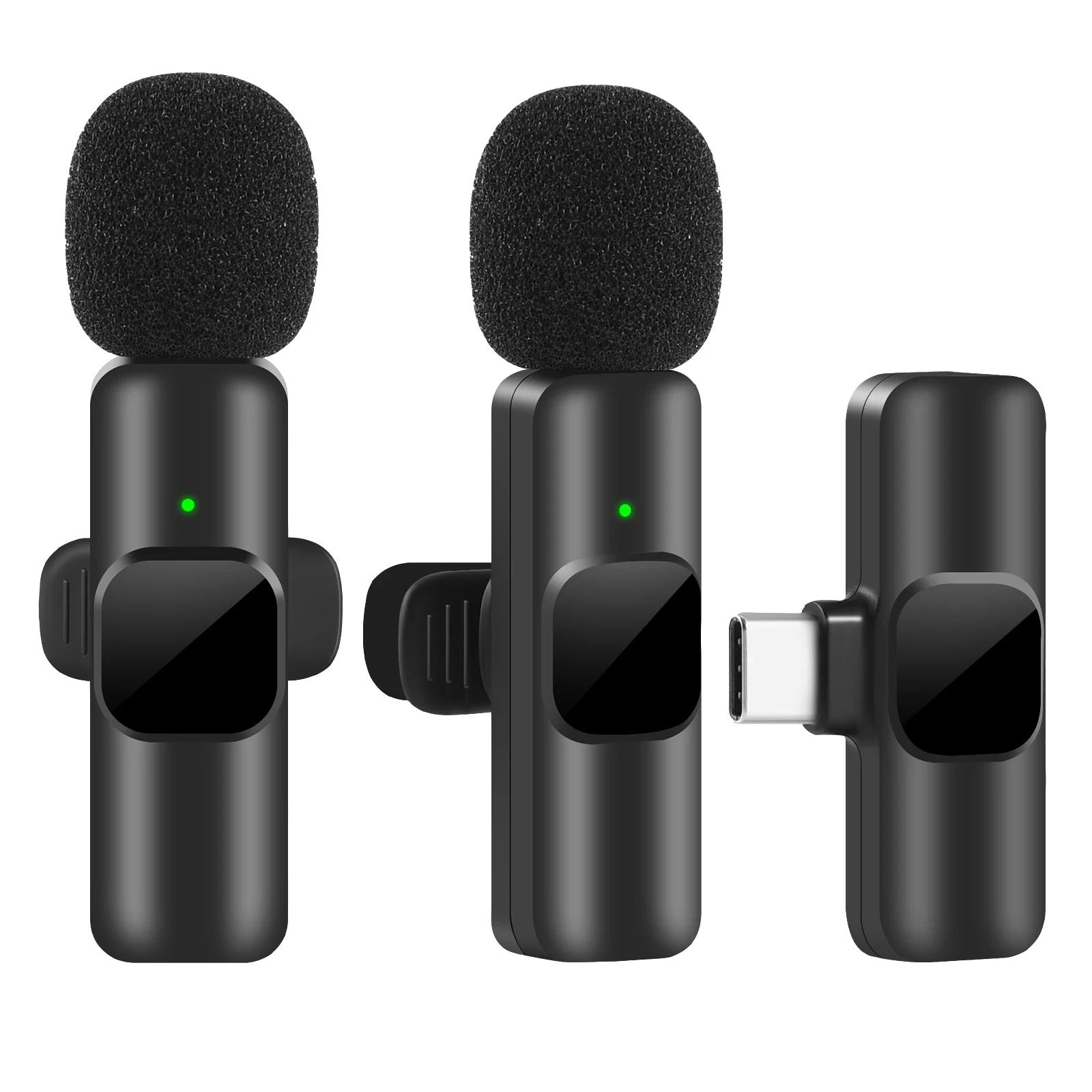 K60 novo microfone de lapela sem fio portátil gravação de áudio e vídeo mini microfone para iphone android transmissão ao vivo microfone do telefone de jogos