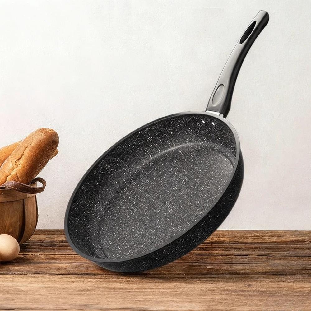 24/26cm frigideira maifan pedra omelete frigideira pan luz óleo cozinhar pan cozinha de fundo plano bife pan fogão universal