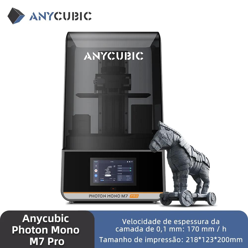 ANYCUBIC Photon Mono M7 Pro 10.1 ''LCD Resin 3D Printer 14K Mono MSLA 3D Printer Velocidade de até 170 mm/h Tamanho de impressão 223*126*230mm