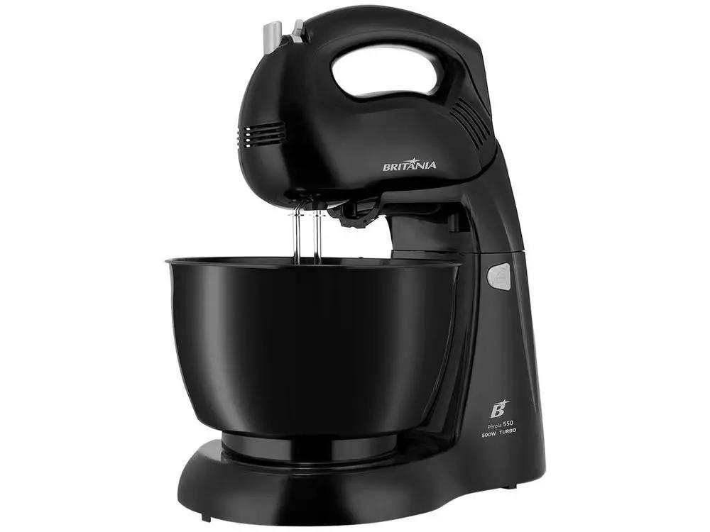 Batedeira Britânia Preta 500W 4 Velocidades 4,3L Pérola 550 - 220V