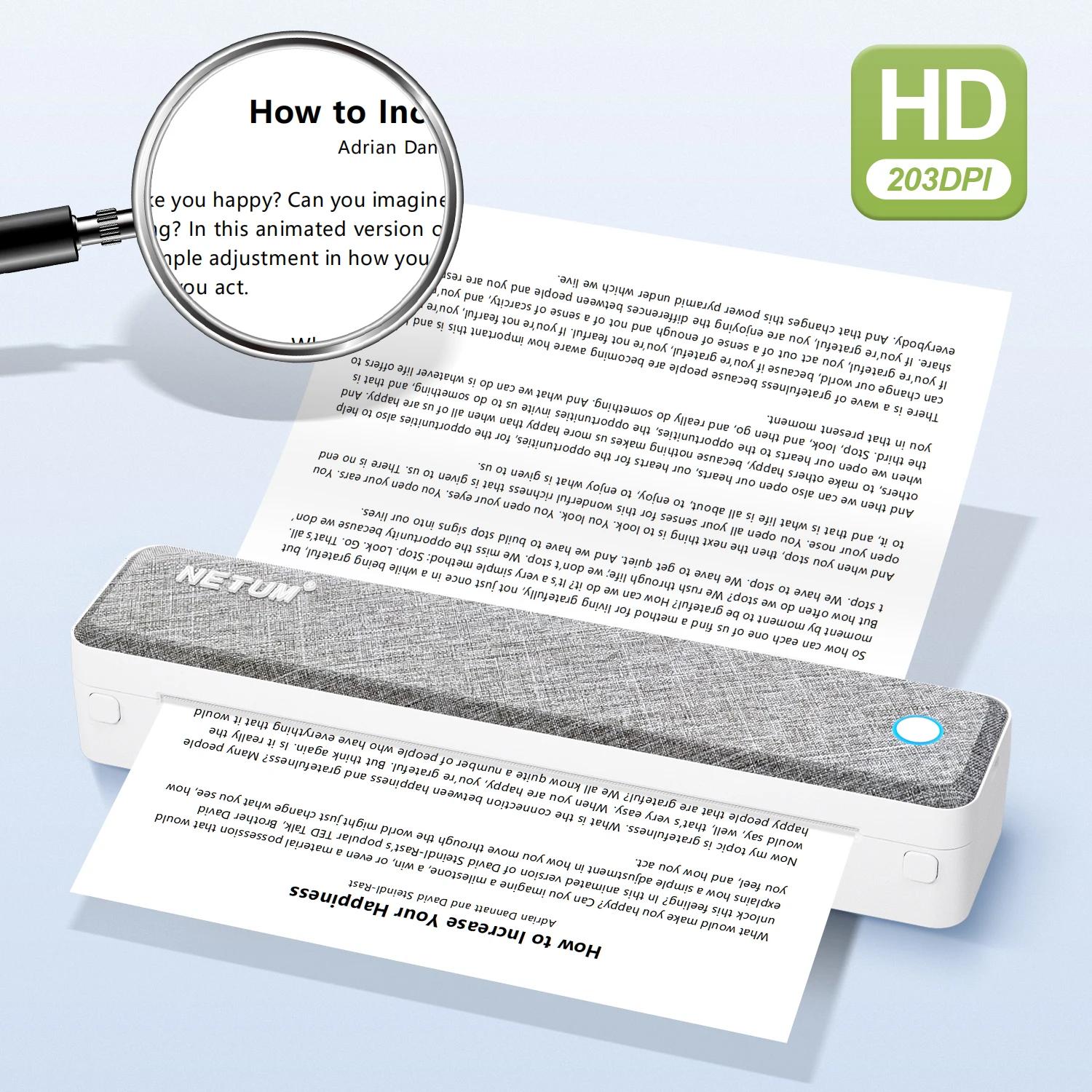 A4 Bluetooth Business Travel Imprimir em qualquer lugar Impressora térmica recarregável portátil sem tinta 203DPI LT-P10