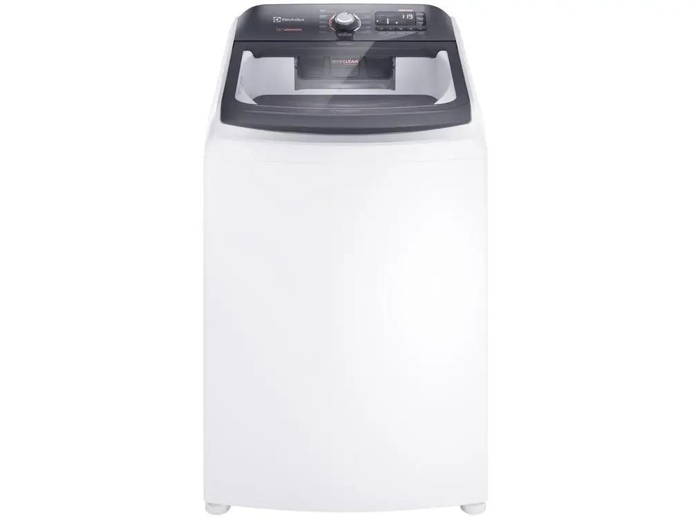 Lavadora de Roupas Electrolux 15kg Cesto Inox 11 Programas de Lavagem Branco Premium Care LEC15 - 110V