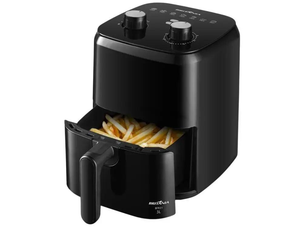 Fritadeira Elétrica sem Óleo/Air Fryer Britânia BFR31 Preto com Timer 3L - 220V
