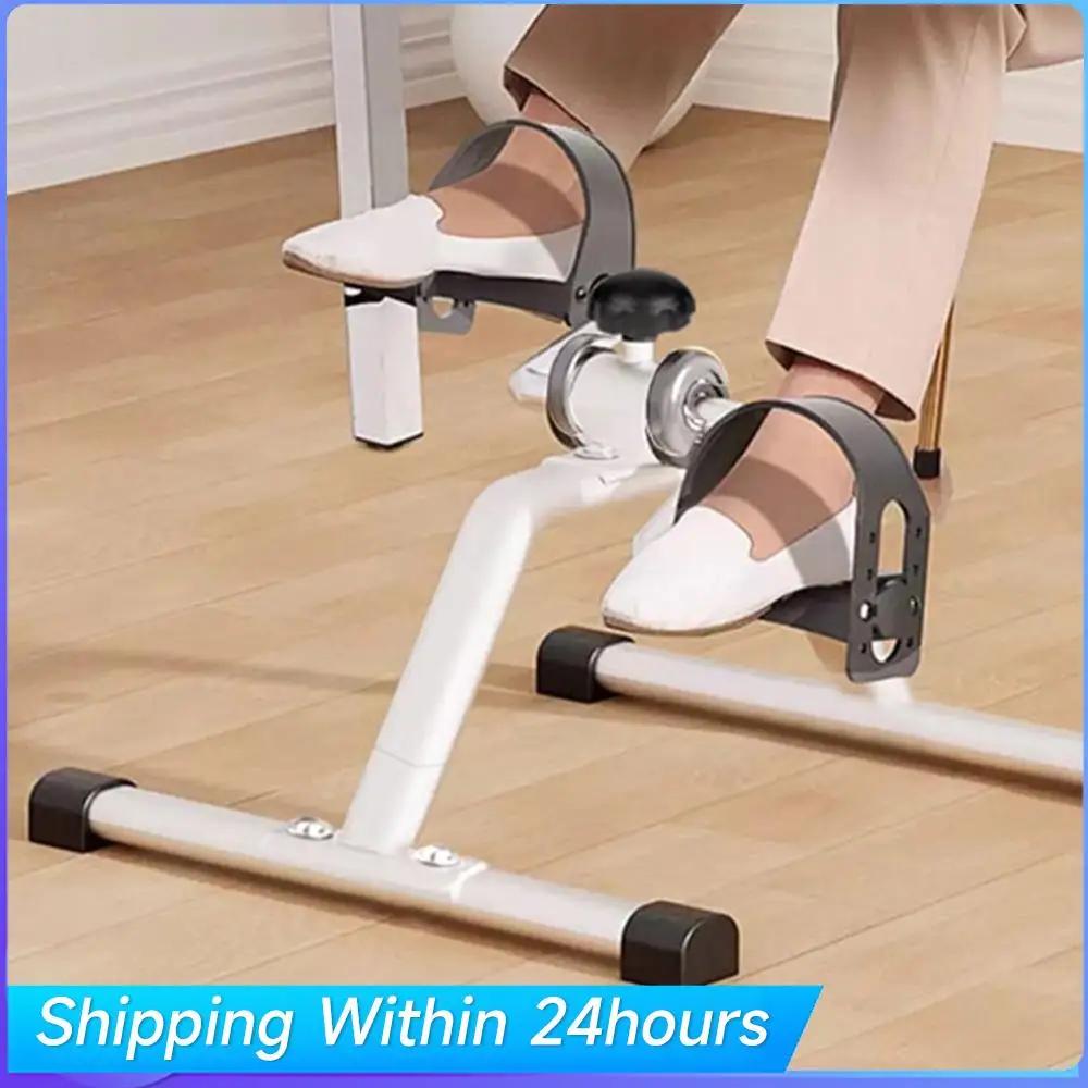 Mini bicicleta ergométrica dobrável para braço e perna com resistência ajustável sob a mesa exercitador de pedal para fisioterapia interna