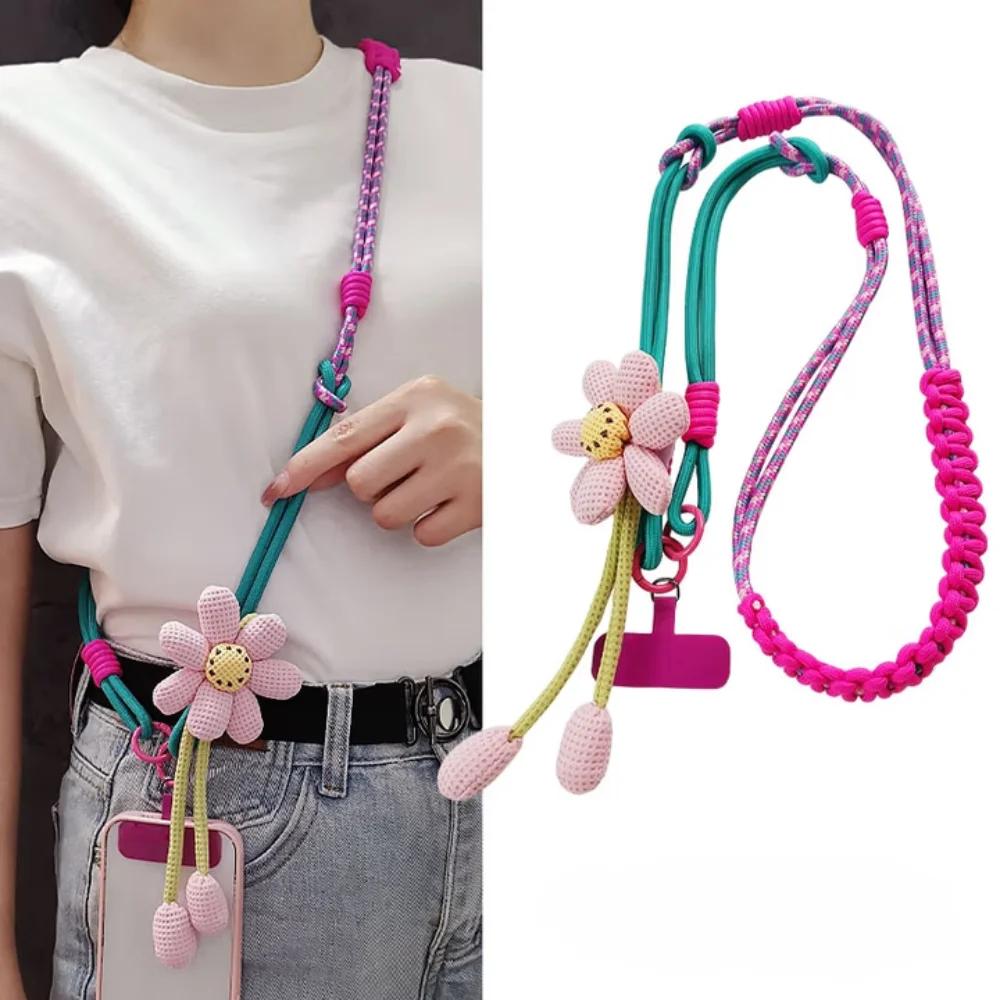 Criativo dos desenhos animados do telefone móvel cordão universal crossbody corda longa cordão dos desenhos animados pingente decorativo acessórios