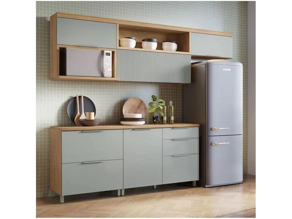 Cozinha Completa Nesher Duquesa 100% MDF com Balcão 5 Portas 4 Gavetas