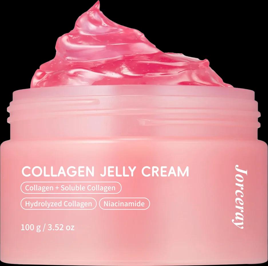 Creme de Gel de Colágeno Anti-Envelhecimento Hidratante Facial com Niacinamida e Ácido Hialurônico 4D - Firmador, Preenchedor, Iluminador 100g