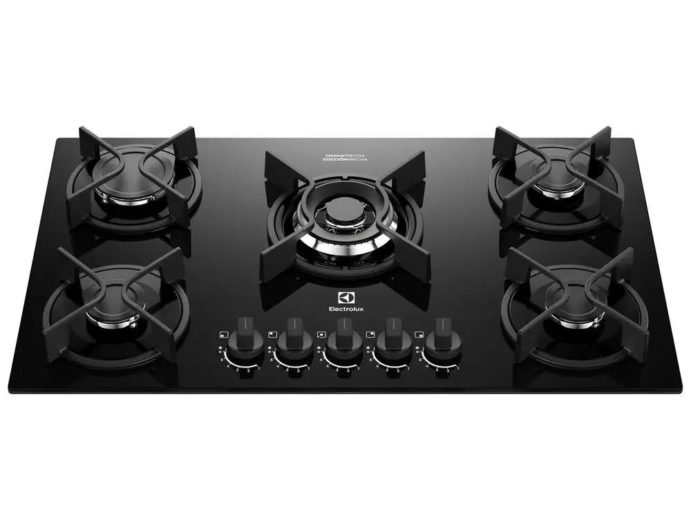 Cooktop 5 Bocas a Gás GLP Electrolux Preto Acendimento Automático Experience KE5GC - Bivolt