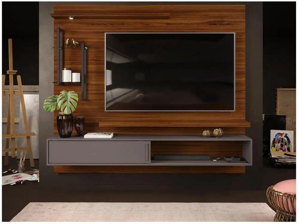 Painel para TV até 60” DJ Móveis New Greco 2 Prateleiras