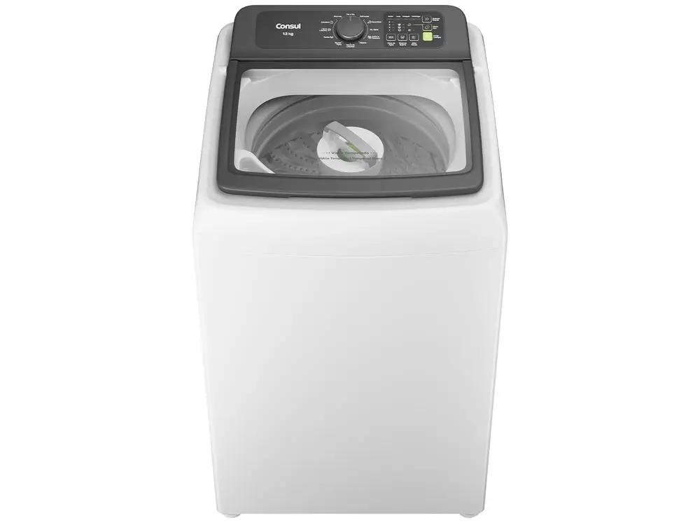 Lavadora de Roupas Consul 13kg Cesto Inox 12 Programas de Lavagem Branca CWN13AB - 220V