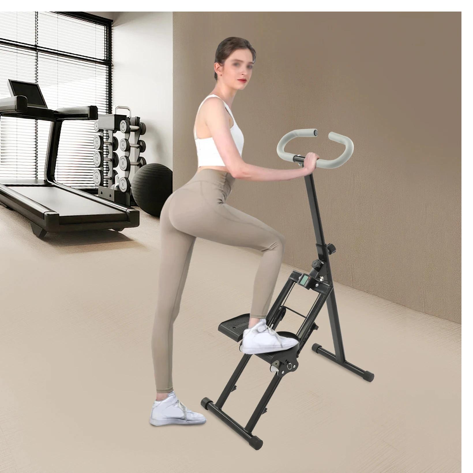Stepper de escada dobrável, máquina de escalada de escada vertical interna para treino de corpo inteiro, stepper de escada para academia em casa