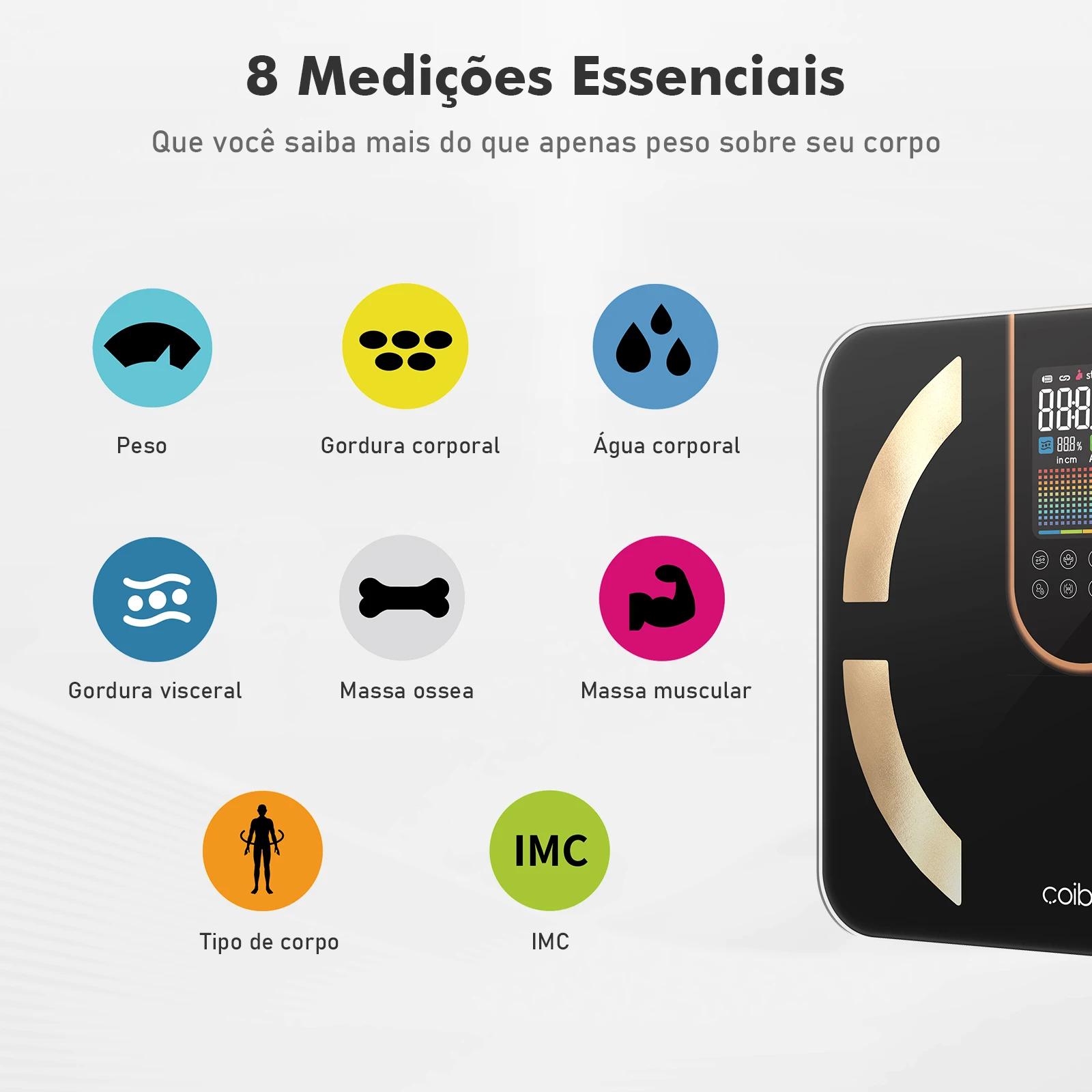 Balança Digital， Balanca Bioimpedância， Balança Bioimpedância， Balança Corporal， Balança Digital Corporal， Coibeu