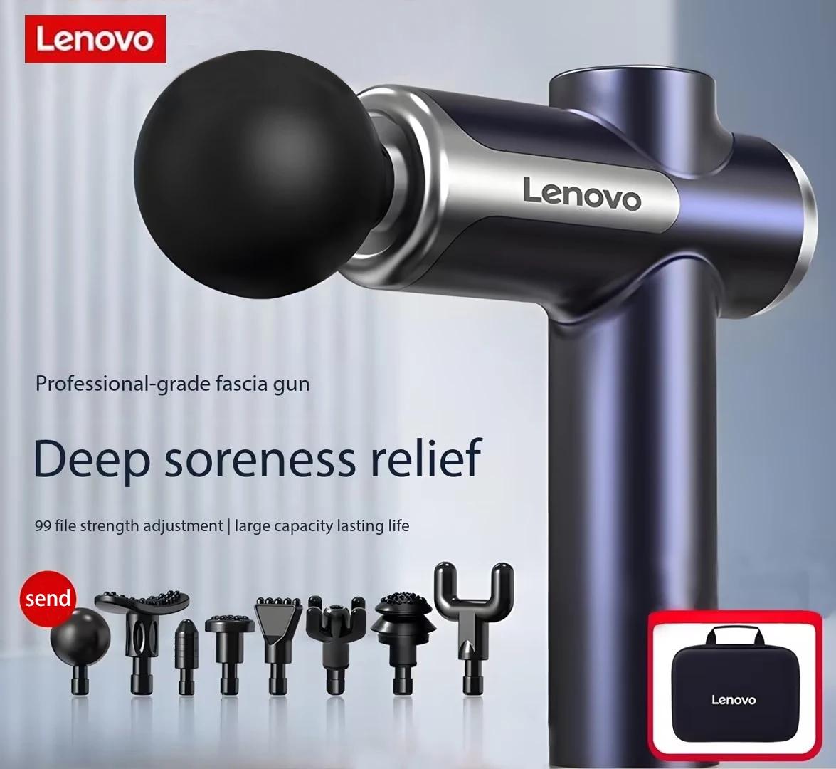 Lenovo marca fáscia arma alivia profundamente dor muscular equipamentos de fitness e relaxamento led tela toque 8 massagem cabeça presentes
