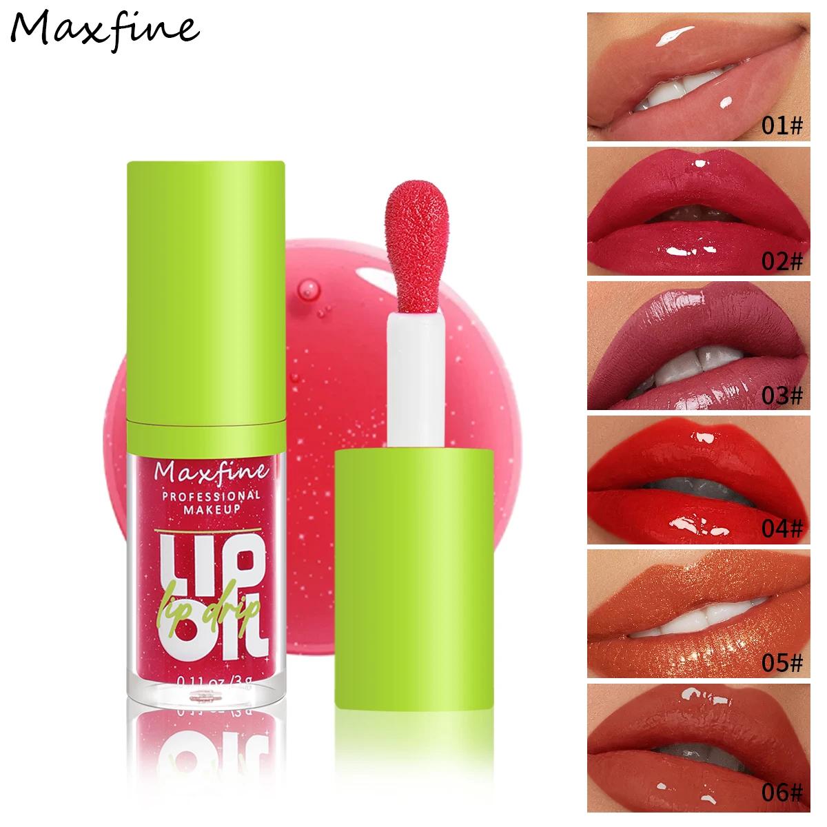 Lip Gloss líquido transparente, 6-Tone óleo hidratante, Natural Lip Enhancer, Faça lábios