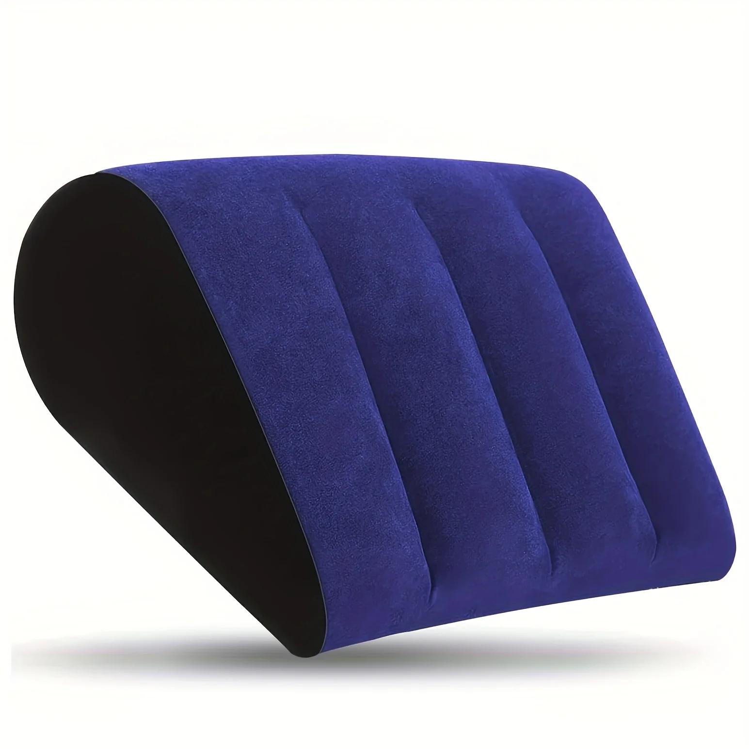 Travesseiro de cunha inflável para viagem, leve, apoio para pernas lombar, yoga, postura, posicionadores corporais, travesseiro de acampamento