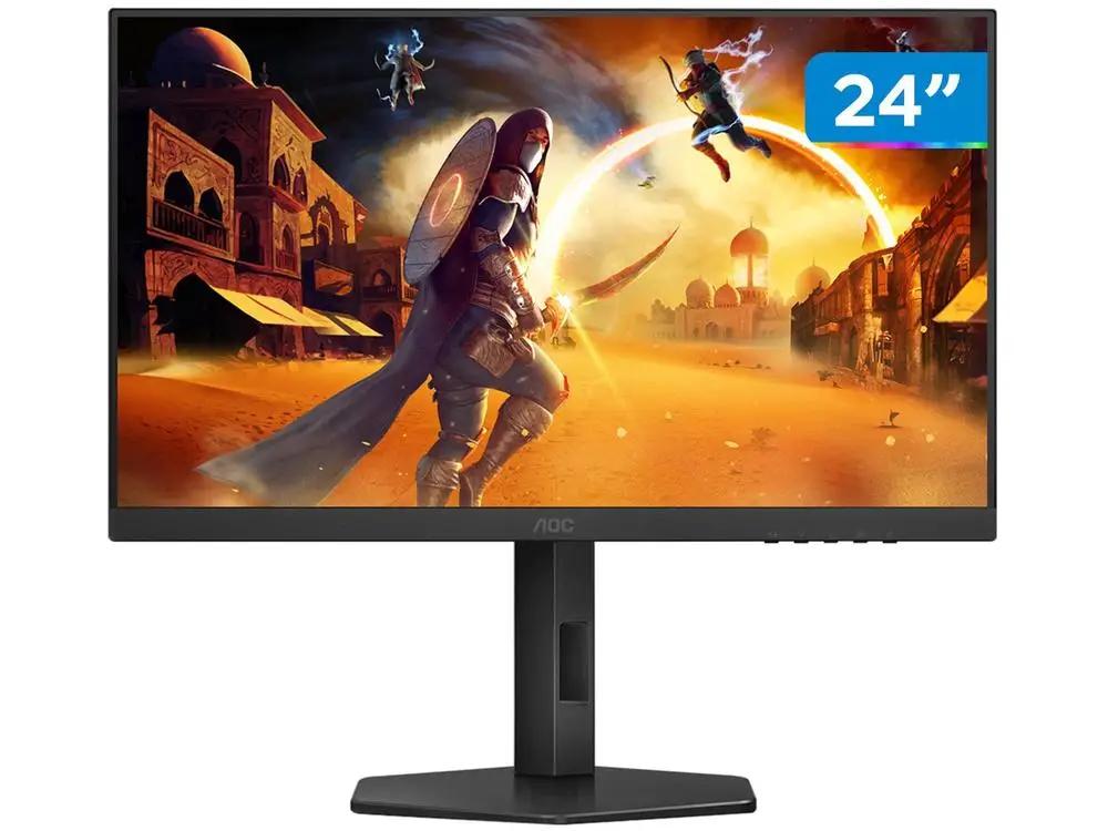 Monitor Gamer AOC 24" Full HD 180Hz Gaming G4 24G4/P HDMI DisplayPort Base Ajustável