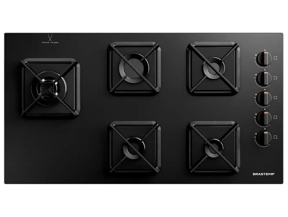 Cooktop 5 Bocas a Gás Brastemp GLP Preto Superautomático BDS85AE - Bivolt