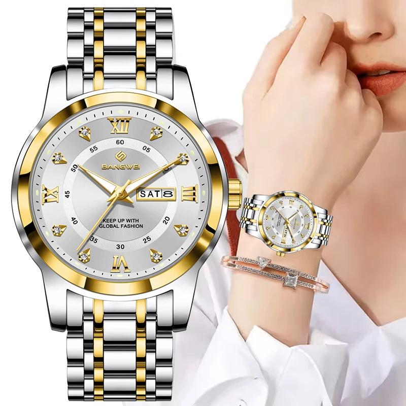 Lige 2026 novo relógio de diamante relógios femininos senhoras criativo aço pulseira relógios feminino à prova dwaterproof água montre femme